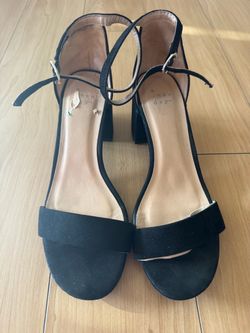 A New Day Black Block Heel Sandals 6.5