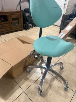 Saddle stool with back rest new