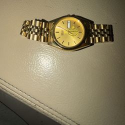 Gold Seiko Watch 