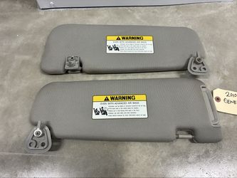 2010 2011 2012 Hyundai Genesis Coupe Sun Visors Pair Gray Cloth OEM