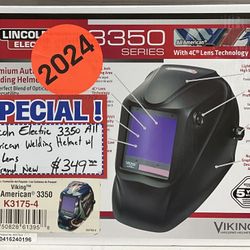 Lincoln Electric 3350 All American Welding Helmet W/ 4C Lens Brand New 