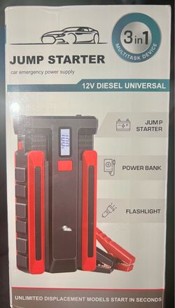 BRAND NEW IN BOX 4000A Car Battery Jump Starter,12V Jump Starter Battery Pack (up to 10.0L Gasoline and 8.0L Diesel Engine), Portable Jump Box with LE