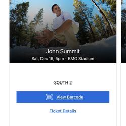 2 GA John summit tickets 12/16
