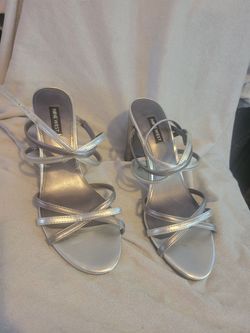 Silver Chunky Heels 