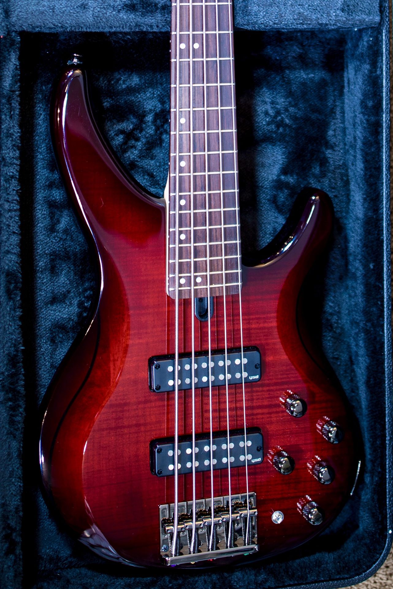 For Trade - Yamaha TRBX605FM Electric Bass, 5-String, Dark Red