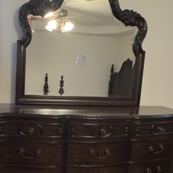 Beautiful Wooden Mirror Chest With 12 Drawers 