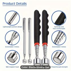 Retractable Magnet Pickup Tool for Hard-to-Reach Places