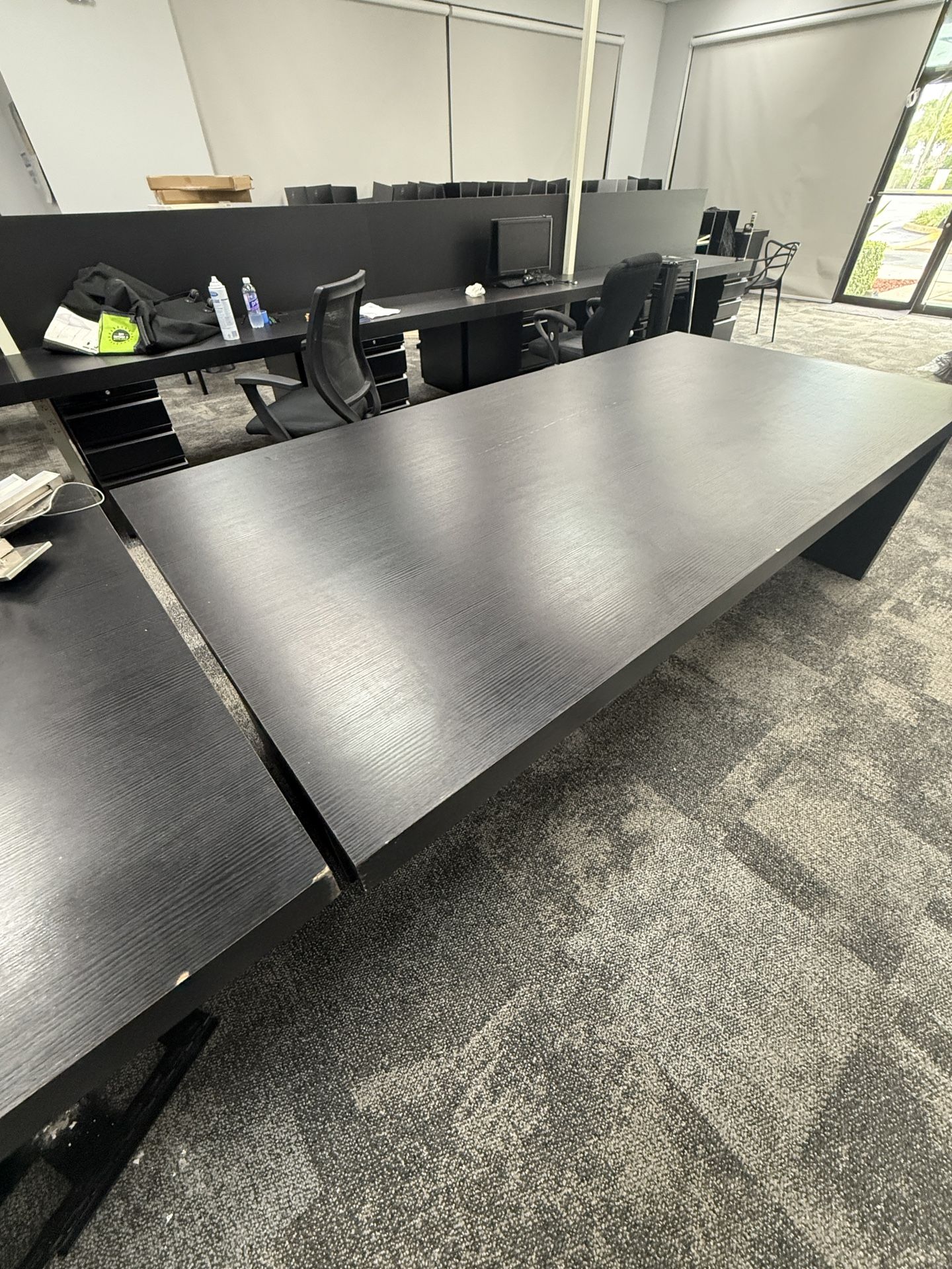 2x Black Formica Table