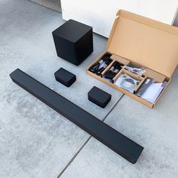 (NEW) $140 VIZIO 5.1 Home Theater Sound Bar, Bluetooth, Wireless Subwoofer, Dolby Audio Soundbar w/ Remote Control V51x-J6
