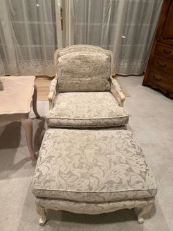 Beautiful Matching Chair & Ottoman Sets (2 Pairs Available)