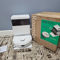White Irobot Roomba Plus 405 Combo Vacuum & Mop Autowash G185