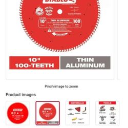 Diablo 10" 100-teeth Circular Saw Blade 