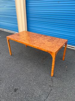 CB2 Aqua Virgo Burlwood Dining Table