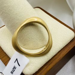 LIA SOPHIA dusty gold classic medal ring band 