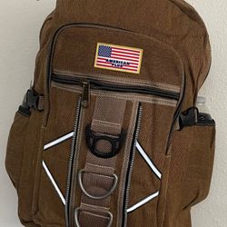 Each X-Large Cotton Canvas Hiking Backpack 21”/14”/7” Logo Is Detachable 