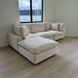 New Beige Sofa Cloud Couch Sectional