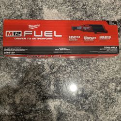 NEW Milwaukee M12 FUEL 1/4” High Speed Ratchet Kit w/ 6.0Ah Battery (2566-20)