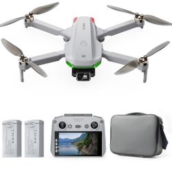 Drone with EIS 4K Camera for Adults, GPS Drone with 5.0" Screen on Controller, 70 Mins Flight, Long Range Transmission, AI Track&Orbit Mode, Follow Me