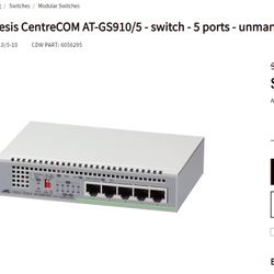 Allied Telesis CentreCOM AT -GS 910