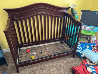 Solid wood crib and dresser with instructions and parts