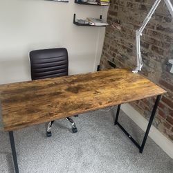 48” Office Desk + Swivel Chair 