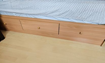 Twin Size Bed Frame 3-Drawer Storage