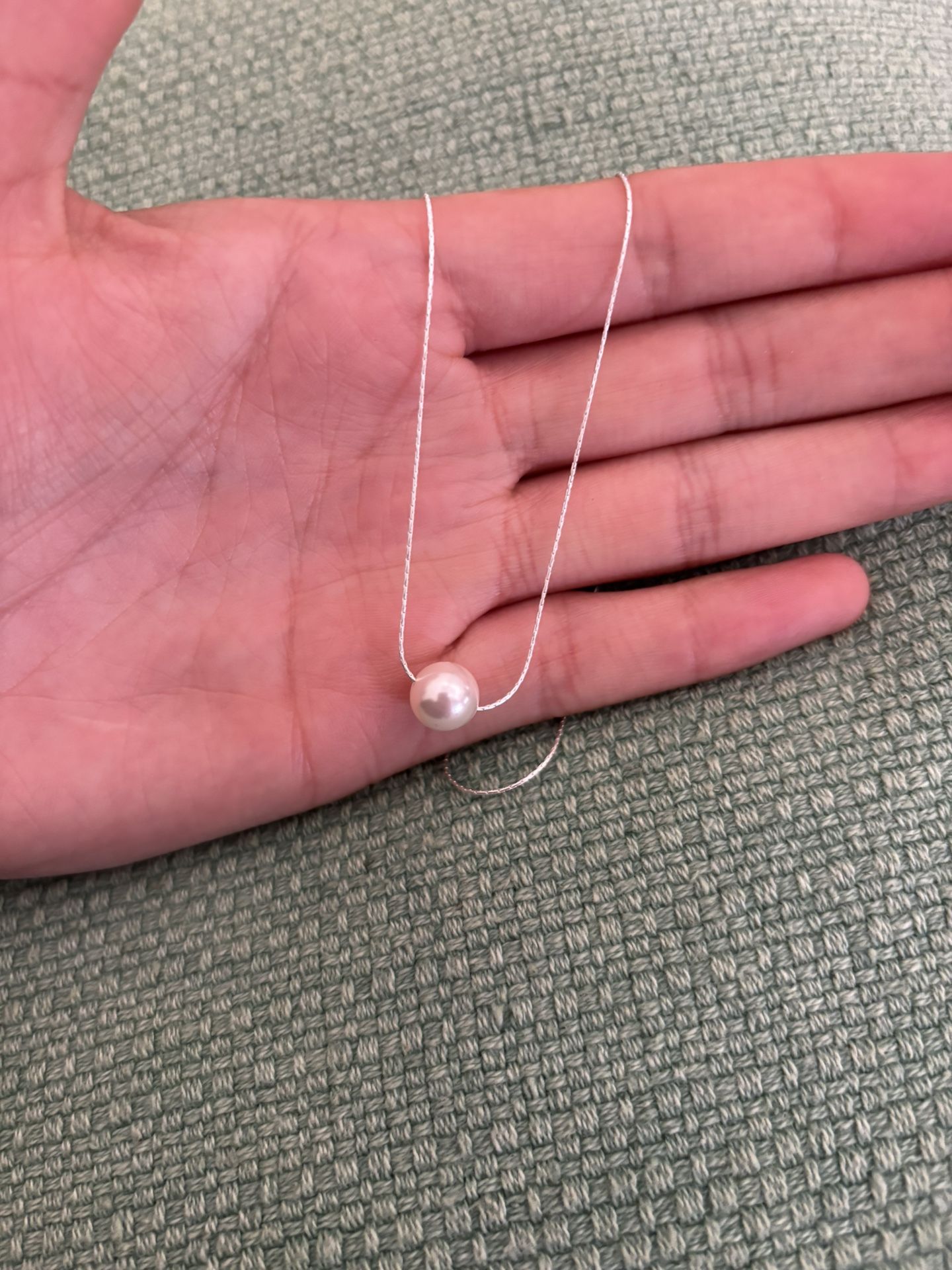 Sterling Silver Cultured Mother Pearl Necklace