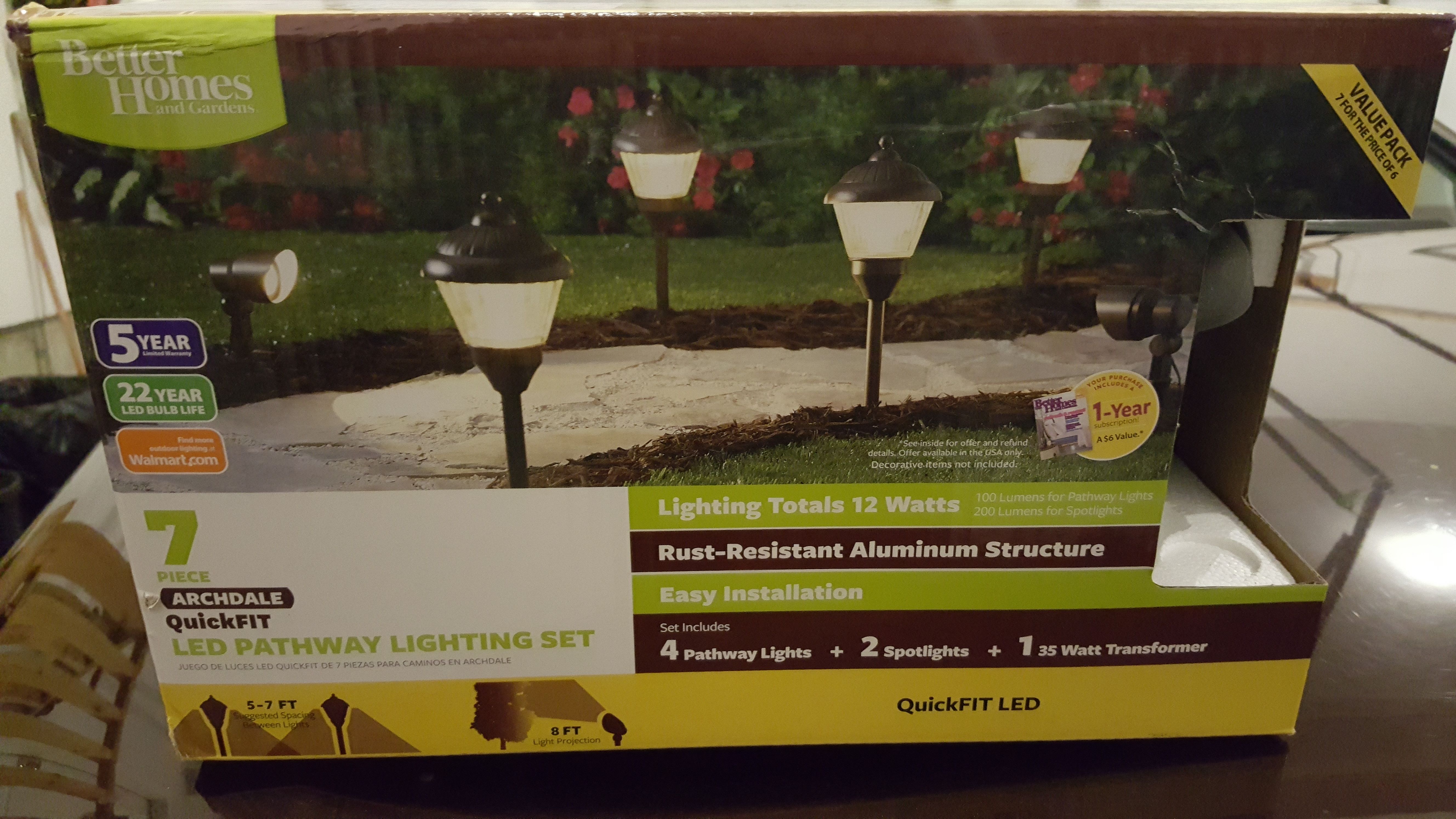 Homes And Gardens 7-Piece Archdale QuickFIT LED Pathway Lighting Set