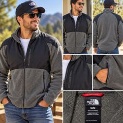 The North Face Men's Fleece Zip Jacket Medium