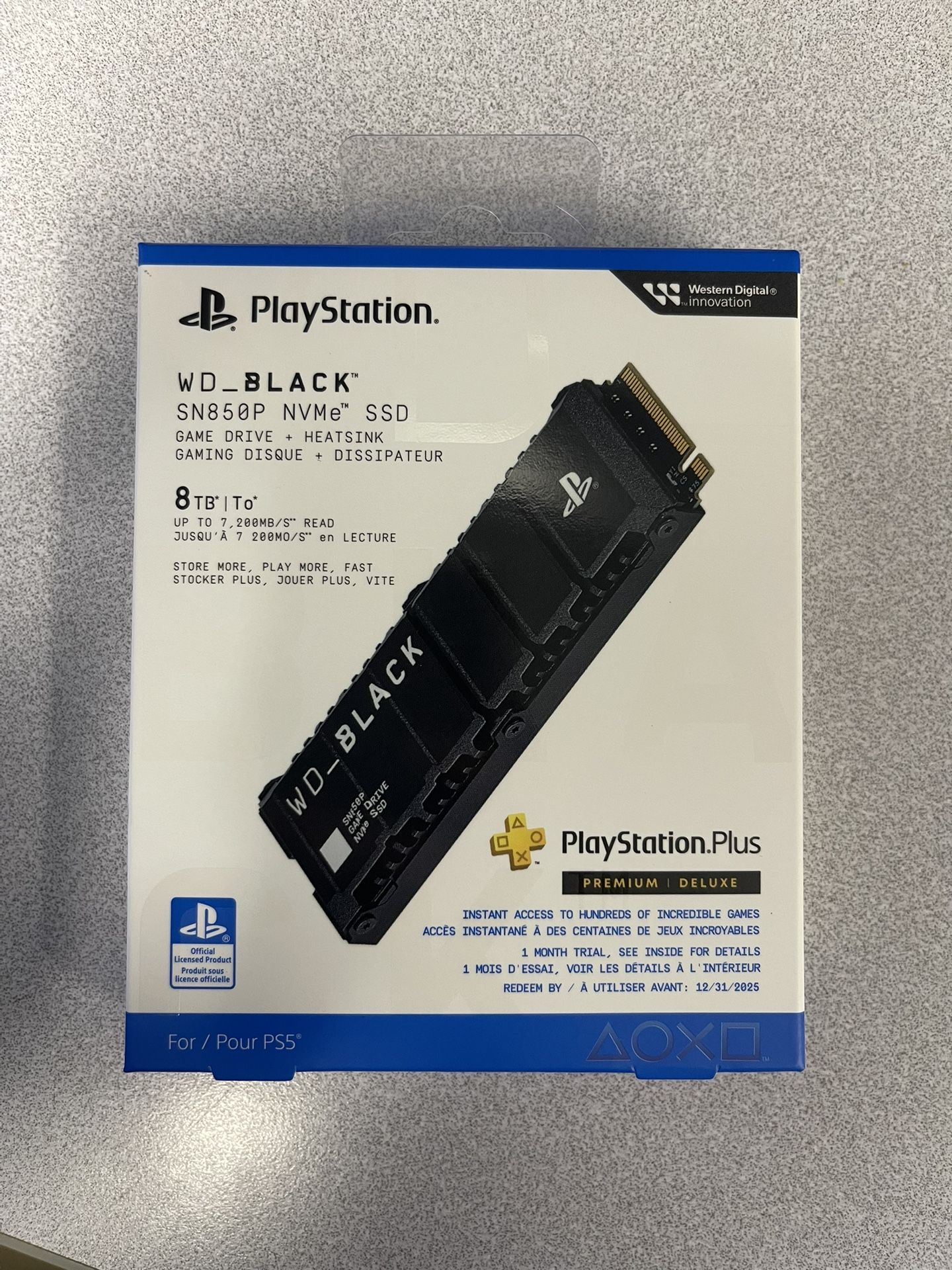 WD_Black SN850P 8TB Internal SSD Storage for PS5 w/ Heatsink