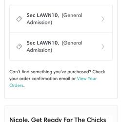 The Chicks- 2 Lawn Tickets
