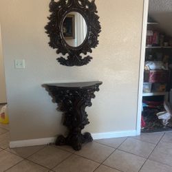 Table and mirror