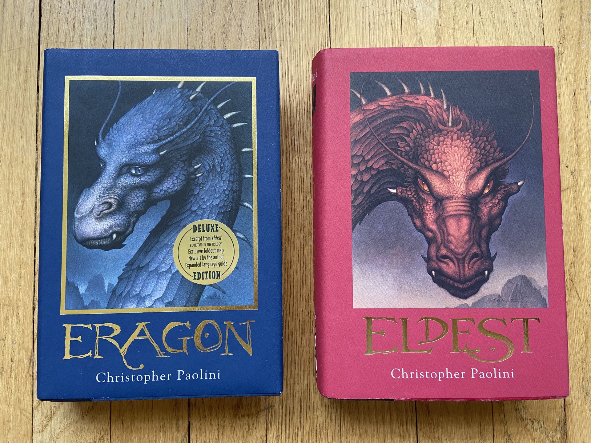 Eragon and Eldest SIGNED by Christopher Paolini