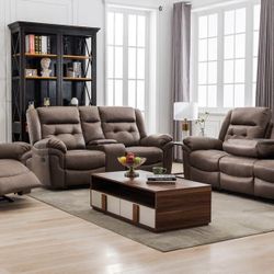 CLEARANCE ONLY $1199 Reclining 3 Piece Set Brand New In The Box 