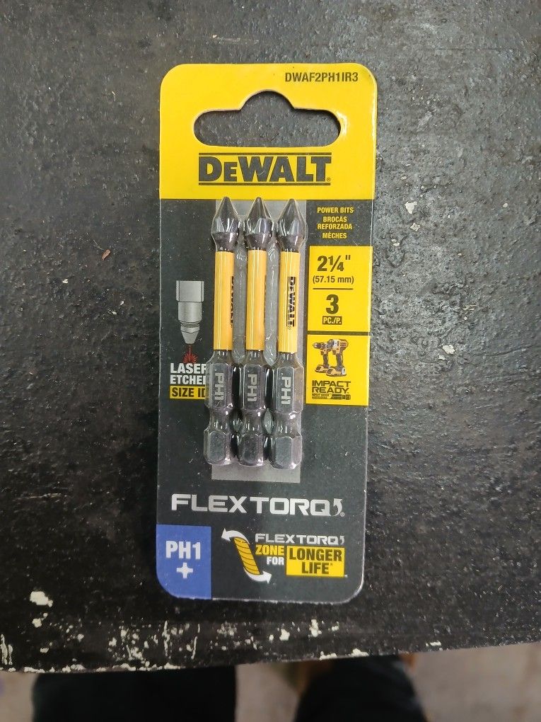 10 Dewalt Flextorq Phillips1 3pack Driver Bits