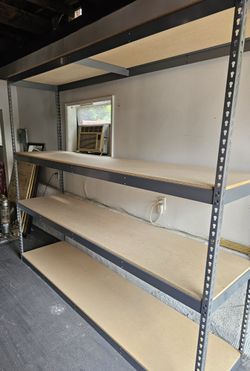 Garage Shelving 96 in W x 24 in D Steel Rivet Rack 4 Tier Similar to Uline Stronger Than HomeDepot Lowes And Costco Delivery Available