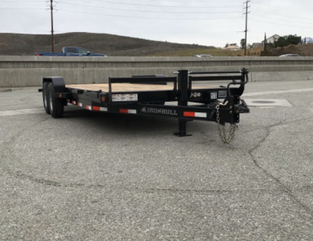 New 83x20 Ironbull equipment trailer * slide in ramps *