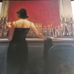 Cigar Bar Man And Wome Canvas 24"/ 24"