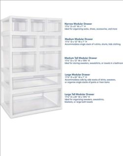 Organizer plastic drawers