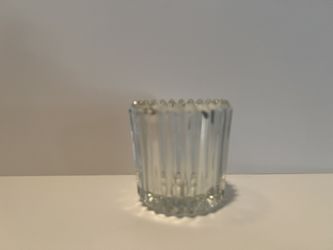 24 Indiana Glass Crystal Vintage Ribbed Candles Holders