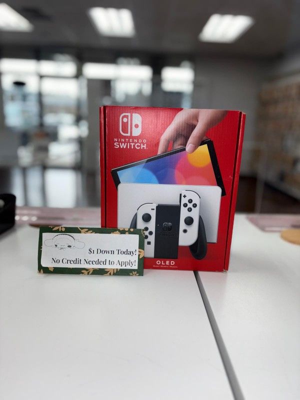Nintendo switch Oled White Edition New - Pay $1 To Take It Home Today and pay the rest later.