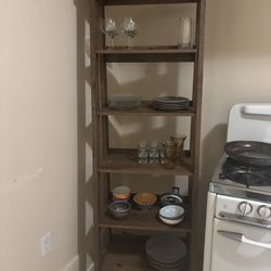 Wooden Ladder Shelf