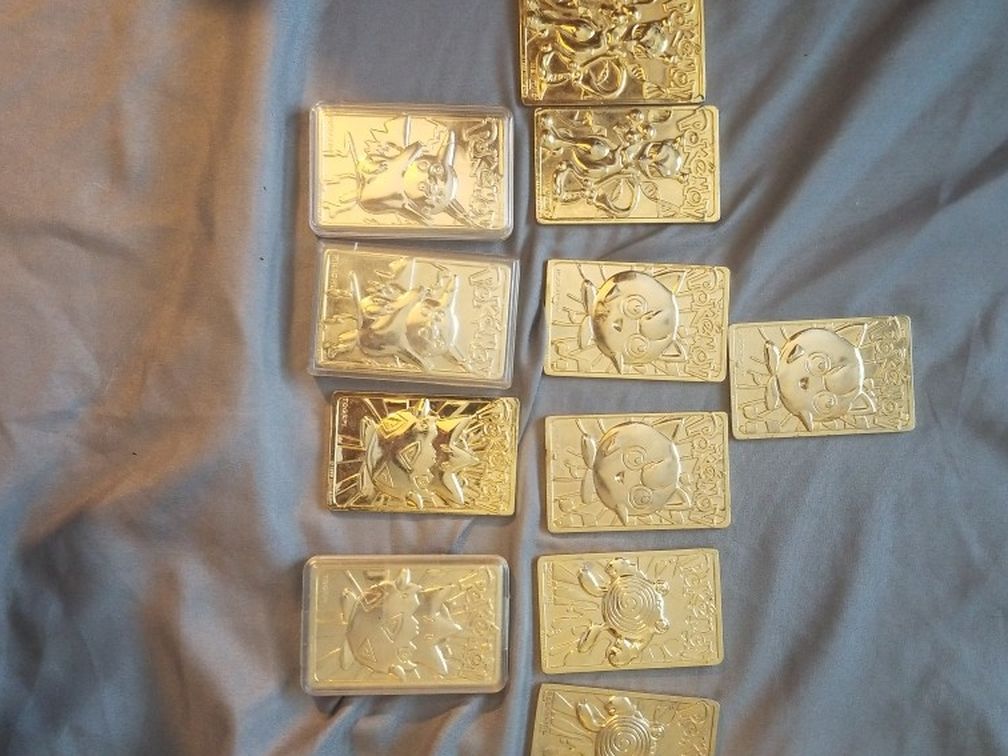 23k Gold Plated Pokemon Cards