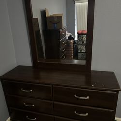 Dresser with mirror