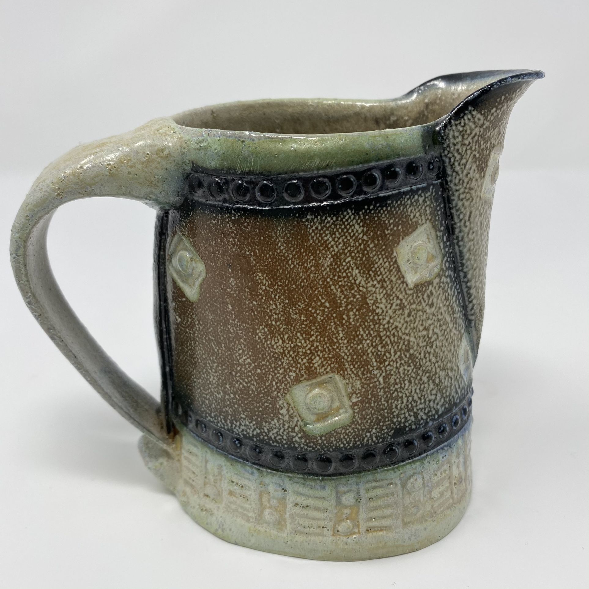 Vintage Mid Century Modern, Signed Studio Pottery Pitcher/Creamer   