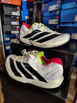 Adidas Adizero Takumi Sen 10 Mens 10 Women's 11 New Running Shoes  White Black