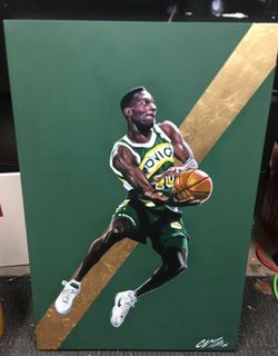 Shawn Kemp Original Painting – Large Custom Canvas