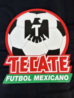 Tecate Fútbol Mexicano Metal Bar Sign