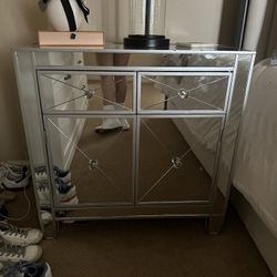 Mirror Night Stand Cabinet 