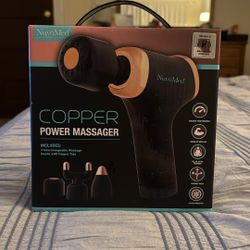Nuvo Med Copper Massager Includes 3 Interchangeable Massage Heads With Copper Tips